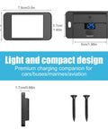 Two Pack 12V USB Outlet Panel With Real Time Voltmeter And Dual USB C Fast Charging Cigarette Lighter Socket Replacement Button Switch Surface Mount dimensions and design.