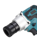 Close-up view of Heavy Duty Brushless Electric Rivet Gun With Kickass Motor Power And Dead Simple Operation For Aluminum Steel Rivets M3 To M10.