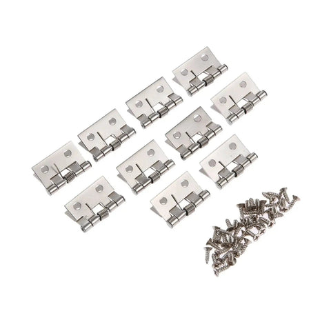Heavy Duty Sealed Bearing Gate Hinges 10pcs Set Built Tough Stainless Steel Butt Hinges For Cabinets Drawers And Doors Jewelry Boxes Wood Decor 26x31mm With Screws Smooth Quiet Operation