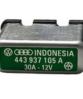 30A Thermal Fuse Relay-Style Plug-In Automotive Fuse Replacement For OE 443937105A 443-937-105-A shown with markings