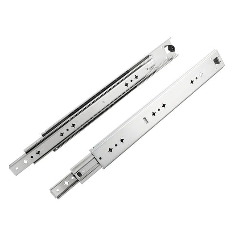 22 Inch Heavy Duty Drawer Slides 250 Lb Full Extension Side Mount Ball Bearing Rails 1 Pair Zinc Plated 2.0mm Steel