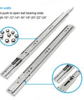 Top Mount Telescopic Drawer Slides Two Section 27 Mm Wide Zinc Plated Steel Hanging Drawer Rail For Kitchen Cabinets