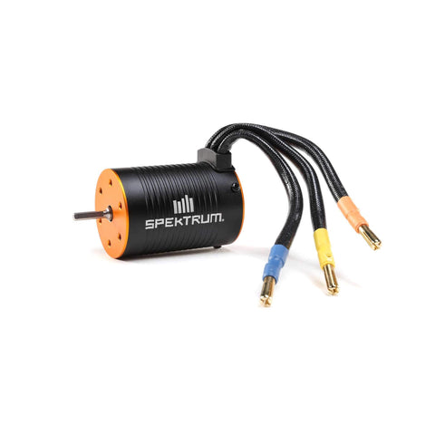 Firma 6500Kv Brushless Motor For RC Cars And Drones SPMXSM2800 with wiring and shaft, black and orange casing visible