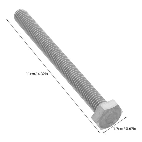 Stainless Steel Bolt Kit Four Sets M10x10 Fully Threaded Hex Cap Screws With Nuts Flat And Lock Washers For Mechanical Fasteners DIY Repair Projects Heavy Duty Hardware Kit, 11cm bolt