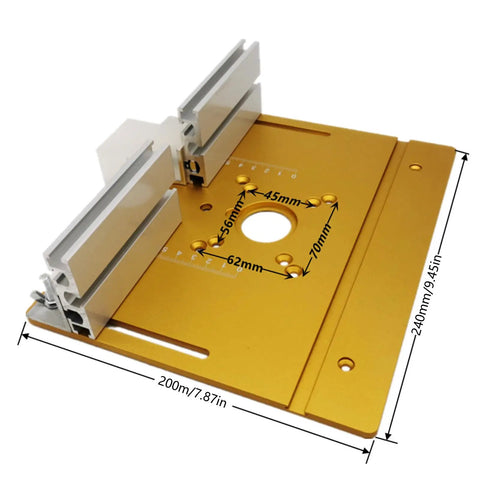 Heavy Duty Aluminum Router Table Insert Plate With Dead On Angle Markers For Seamless Edge Trimming Deburring And A Seriously Knockout Woodworking Setup Upgrade Kit dimensions and features