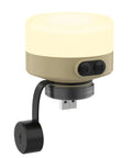 USB Powered Camping Lantern For Elecom Nestout, No Battery Needed, with USB plug and control buttons, beige color.