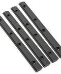 4 Pack 3030 Aluminum Profile Straight Line Connectors With M6 Screws, Nickel Plated Carbon Steel Brackets For 6mm T-Slot Extrusion, Black Finish