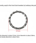 Bicycle Headset Bearings Kit 4 Pack, 5 By 32 Inch, 16 Ball, Stainless Steel Caged Bearings shown with 37mm outer diameter