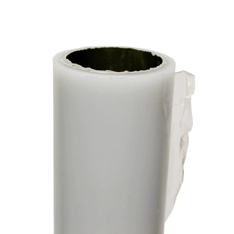 Roll of Plastic Carpet Protector Film 36 Inch By 200 Feet Heavy Duty Floor Shield, showing clear waterproof material side view.