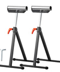 Built Like A Tank Heavy Duty Roller Stands Two Pack adjustable supports with rollers, height 26.8-42.5 inches, hold 135 lbs.
