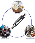 Three In One Safety Wire Pliers For Aircraft Maintenance Heavy Duty Twist Tool 8.3 Inch depicted with use cases in industry, aircraft repair, and auto mechanic.