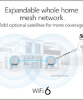 Diagram of Orbi 5G Tri-Band WiFi 6 Mesh System with Router and 1 Satellite Extender for 5,000 Sq Ft and 40 devices, AX4200.