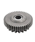 Heavy Duty Starter Idle Gear Straight Swap Rig Ready For Polaris Outlaw Sportsman Predator Scrambler Atv 50 90 110 Cc Models 2001 Through 2022 Easy Mount Plug And Play Guarantee Rock Solid close-up image of silver hardened steel gear
