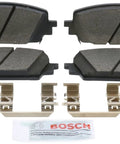 Bosch BC2380 QuietCast ceramic brake pad set for front wheels; includes 4 pads and mounting hardware