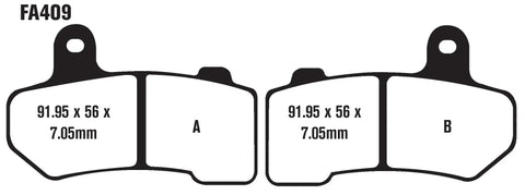 Disc Brake Pad Set For Cars And Trucks With Die Cast Aluminum Backing, Bonded Linings, Radius Ground Shoes, 91.95x56x7.05mm