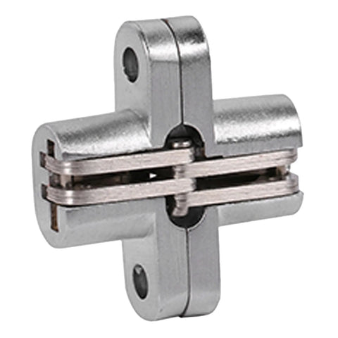 180 Degree Invisible Folding Door Hinges Hapivida, Zinc Alloy Cross Hidden Cabinet Hinges for 43.7mm to 94mm Sliding Doors