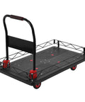 Heavy Duty Folding Platform Truck With Removable Steel Fence Cage For Flatbed Transport And Hauling Large Bulky Loads In Warehouses Or Yards This Workhorse Makes Heavy Lifting A Breeze., folding steel fence cage