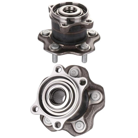 Pre Greased AWD Rear Wheel Bearing And Hub Assembly For 2008 2013 Nissan Rogue 5 Lug Non ABS 2 Pack Beefed Up Heavy Duty Replacement Hub