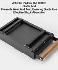 Sturdy Espresso Knocker Drawer And Coffee Knock Box With Shock Absorbing Removable Knock Bar Made From Durable Rubber And Steel, view from above.