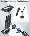 Tablet And Phone Tripod Mount Adapter With 1/4 Inch Thread And 17mm Ball Head detail view