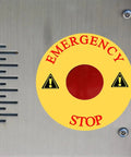 Ten Pack Emergency Stop Ring Button Cover Stickers Caution Safety Signs for Industrial Equipment Yellow 61mm Outer Diameter 23mm Inner Diameter Replacement Parts for Emergency Stop Buttons