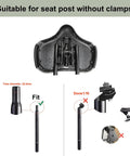 Oversized Bike Seat Backrest With Memory Foam Cushion Super Comfy Universal Fit For Most Seat Posts Easy Install On Tubed Saddles Great For Long Rides And Pain Relief During Extended Rides And Daily Commutes, black seatpost mount for 22.2mm tube