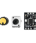 5-26V Servo Motor Speed Tester And PWM Speed Controller For DIY Kits Brushed And Brushless Fans Aeromodel Motors Precise Stepless Speed Regulation For Home Workshop And Industrial Projects - image showing components of the controller including a rotary knob and circuit board.