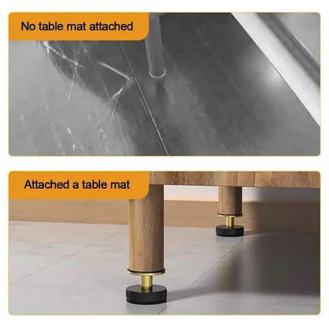Adjustable Furniture Feet Set, 12 Pcs Threaded Legs for Beds, Sofas, Cabinets, and Tables, top without pad, bottom with pad