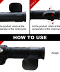 Installation steps for Four Black Motorcycle Throttle Mounts Ride Ready Wrist Throttle Assist Rest For Motorcycles.