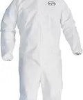 A45 Liquid And Particle Surface Prep And Paint Protection Hooded Coveralls With Reflex Design Zipper Front White Small 25 Per Case