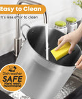 Washing 21.5 Quart Stainless Steel Canning Pot Kit With Rack And Tools For Water Bath Canning Beginners in sink