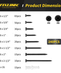 Wood Screws Assortment Kit With 240 Heavy Duty Flat Head Wood Screws And Phillips Drive, Includes 15 Anchors And 8 Common Sizes