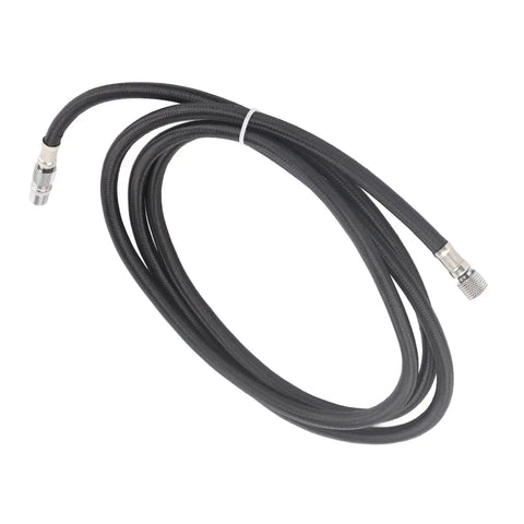 Badass Durable Nylon Airbrush Hose Spanning 1.8 Meters with Universal 1 8 Interface, featuring clean black exterior and secure fittings.