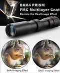 4K 10-300X40mm Monocular Telescope With Night Vision Waterproof Beast Mode High Power Scope showcasing BAK4 prism imaging effect