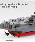 Remote Controlled Warship Battleship And Aircraft Carrier RC Boat with 4WD Dual Motors and twin propellers for flexible turning
