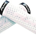 Combat II Mountain Bike Grips With Lock On Clamp Double Lock Security For Solid Hold And No Slippage 22 mm Inner Diameter Waffle Pattern MTB BMX Grips White, showing two white grips with waffle pattern and lock-on clamps