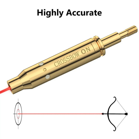 Crossbow Laser Bore Sight With On Off Switch Red Laser For Bow And Archery Easy Boresight Tool With Batteries Included Arrow Bore Sighter