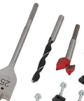Totally Tidy Wall Install Kit With Heavy Duty Silicone Grommets And Snappy Clips For Fast Cable Routing And Super Neat Residential Wiring Setup In Classic Black, 25mm drill bits