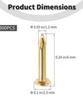 Product dimensions of Hella Durable Copper Plated Tiny Hardware Nails 300 Pack Quarter Inch Gold Carbon Steel Fine Finish Hand Driven Craft Nails.