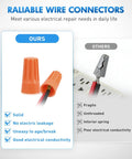 Pro Grade Wire Screw Caps Terminals Kit 220 Pcs 5 Size Electrical Assortment with comparison of solid and fragile connectors