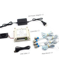 Next Level Four Color Metal Button Props With 12V Magnetic Lock components including power adapter, controller, and buttons