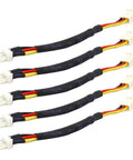 5 Pack 3 Pin PC Fan Speed Reducer Noise Reduction Extension Resistor Cable Wire 3 Pin Male To Female Connector For Computer CPU Fan White Whisper Quiet Cooling Upgrade For Case Fans