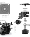 Heavy Duty Leveling Casters With Upgraded Ratchet Handle For Uneven Floors Adjustable Retractable Swivel Casters Set of 4 components