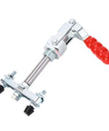 Heavy Duty Double Headed Push Pull Toggle Clamp 65.5mm Stroke 318kg Clamping Force Iron Construction with Rubber Pressure Heads