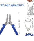 Premium 25Pcs Miter Spring Clamps Kit With Durable Pliers And Storage Ring For Woodworking Pros Creating Fancy Frames And Intricate Projects With Total Ease And Style. 24 stainless clamps with blue pliers and size chart