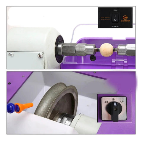 Pro Grade Stone Grinding And Polishing Machine For Jewelry Making Beads Crafting Universal Shaping Tool close-up