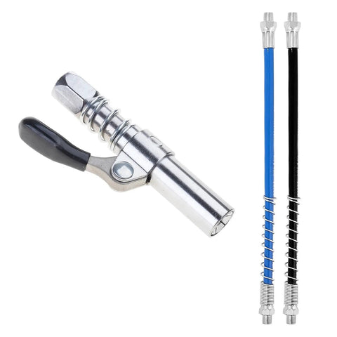 Grease Coupling Kit With 30cm Hose For Auto And Machinery Maintenance Flexible Reach One Hand Handle Enhanced Sealing image