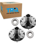 Front Wheel Bearing And Hub Kit For Toyota 4Runner Sequoia Tacoma Tundra 1995 To 2007 Includes Two Front Bearings And Two Front Hubs OEM Equivalent Replacement DIY Friendly Install High Quality Steel Bearings with packaging