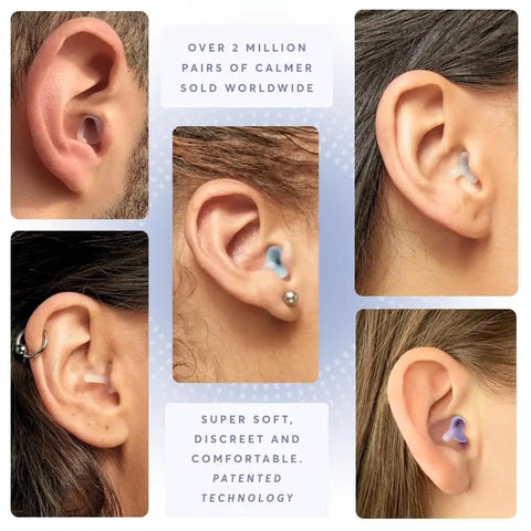 Calmer Noise Reducing Ear Plugs Alternative For Stress Free Focus And Travel, Silicone Reusable Ear Plugs For Noise Sensitivity