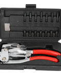 Power Punch Pliers Hand Held Metal Punch Kit For Sheet Metal Hole Punches Manual Punch Set With Adjustable Depth in case